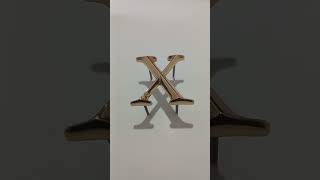 Letter X Polished cast bronze letter Cast bronze letters in a Trajan font Prismatic [upl. by Maude]