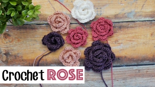 Quick amp Easy Crochet Rose  Sewrella [upl. by Scarlett663]