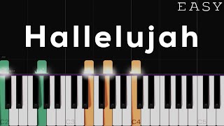 Hallelujah  Leonard Cohen  EASY Piano Tutorial [upl. by Four]