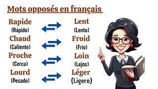 100 palabras opuestas en francés para aumentar tu vocabulario 🧠 [upl. by Ainitsirc]