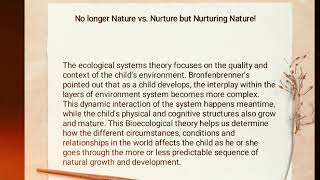 MODULE 10 BRONFENBRENNERS ECOLOGICAL THEORY [upl. by Meredeth]