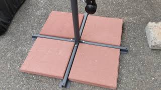 HOW TO MAKE AN INEXPENSIVE OUTDOOR UMBRELLA BASE WEIGHT [upl. by Aihsemat]