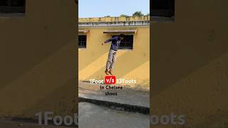 1Foot Vs 13Foots😨Chelsea shoes chllenge flip jump [upl. by Gibbon]