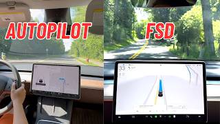 Teslas FSD vs Autopilot on Highway and Street  Is Autopilot Enough for Regular Drivers [upl. by Eelarak]