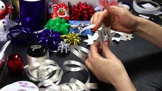 Video Tutorial Coccarda come realizzare un fiocco per confezioni regalo di natale idea creativa DIY [upl. by Nee]