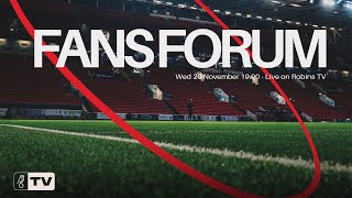 LIVE Fans Forum featuring Jon Lansdown Liam Manning Brian Tinnion and Jason Knight [upl. by Akemeuwkuhc]