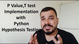 Tutorial 33 P ValueT test Correlation Implementation with Python Hypothesis Testing [upl. by Chryste99]