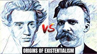 Nietzsche VS Kierkegaard  Origins of Existentialism  Philosophy [upl. by Jeminah77]