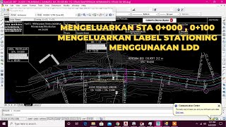 3 CARA MENGELUARKAN LABEL STA  STATIONING MENGGUNAKAN LAND DESKTOP 2009 [upl. by Ahtennek]