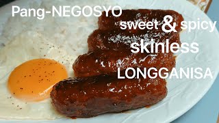 Homemade Sweet and Spicy Skinless Longanisa  Filipino Skinless Link Sausage  The Best Ever [upl. by Amikehs]