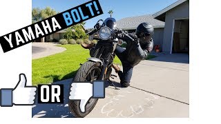 Honest Review Yamaha Bolt CSpec 950  060 mph Ride Review Impressions Off Roading 2015 [upl. by Sokram476]