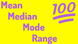 An Average Video  Mean Median Mode and Range [upl. by Eitten]