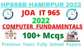 JOA IT 965 PREPARATION  Previous years Question Papers  Most Imp Mcqs  Syllabus  Computer part [upl. by Eissoj]