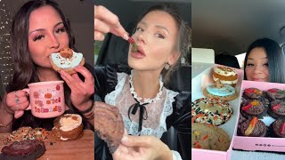 HALLOWEEN CRUMBL COOKIES MUKBANG COMPILATION [upl. by Annayi]