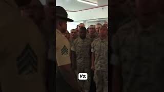 ARMY Drill Sergeant vs MARINE Drill Instructor ARMY USMC [upl. by Ralaigh]