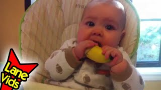 5 Month Old Eats Banana  Day 2  Baby Led Weaning BLW  TheFunnyrats  TheFunnyrats [upl. by Cass128]