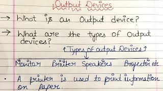 What is an output device   5 output devices of computer [upl. by Enitsrik]