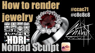 Jewelry Rendering in Nomad Sculpt Tips and Tricks [upl. by Leno801]