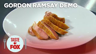 Gordon Ramsay Demonstrates How To Cook The Perfect Duck Breast  FOOD CLUB FOX [upl. by Ycam536]