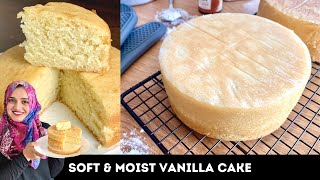 Perfectly Moist Vanilla Cake Recipe  How to Make Vanilla Cake with Flat Top  The Home Maker Baker [upl. by Rye397]