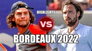 Ernests Gulbis vs Pedro Sousa BORDEAUX Q 2022 Highlights [upl. by Ainez]