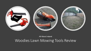 Lawn Tools Review  Flymo Lawnmower Mini Trim BlowVac  Woodies Garden Tools  askyella [upl. by Norrat]