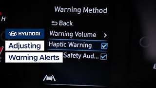 Adjusting Warning Alerts  Hyundai [upl. by Ervin]