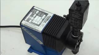 Pulsatron E Series Pulsafeeder LE14SAPTC1XXX Metering Pump 22GPD w 5 Way Valve [upl. by Amorette]