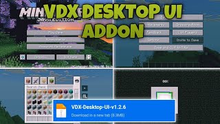 VDX DESKTOP UI ADDON  MCPE 119  120 [upl. by Yenitsed897]