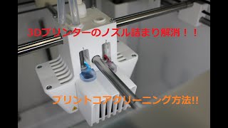 【3Dプリンターノズル詰まり解消！】プリントコアクリーニング [upl. by Henryk]