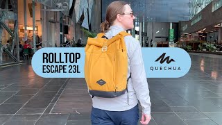 HOW TO PACK YOUR NH ESCAPE 500 ROLLTOP QUECHUA BACKPACK 23L first generation [upl. by Odnalra639]