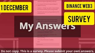 Binance Web3 Earn User Survey Questionnaire  Win up to 10 USDC Reward  How to participate 1 dec [upl. by Hendren]