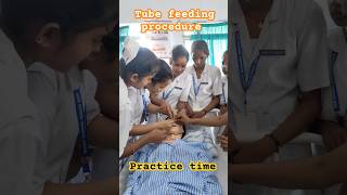 tube feeding insertion practice time 🤞shorts nursingstudent practice nursinglife [upl. by Novehc]