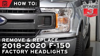 How to Remove amp Replace 20182020 F150 Factory Halogen Headlights [upl. by Aerdnaxela]