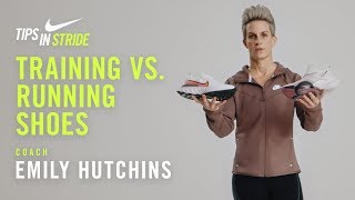 Training vs Running Shoes Emily Hutchins I NRC Tips in Stride I Nike [upl. by Laurens357]