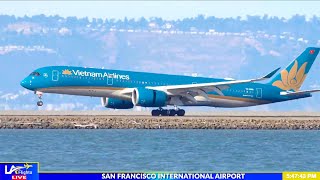 🔴LIVE San Francisco International Airport  SFO LIVE  SFO Plane Spotting [upl. by Bartholemy]