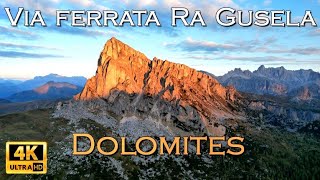 Amazing day in the Dolomites  Via Ferrata Ra Gusela • 4K [upl. by Showker]