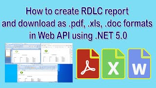 How to create RDLC report and download pdf excel word files in Web API using NET 50 [upl. by Engvall604]