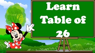 Table of 26  Learn Multiplication Table of 26  26 ka Table  26 ka pahada  Maths Table [upl. by Dranyam]