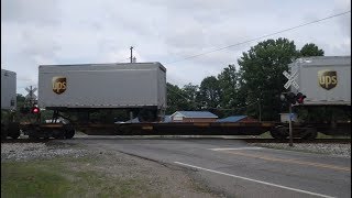 CSX Trailer and Stack Train  Lots of UPS Trailers [upl. by Sundin909]