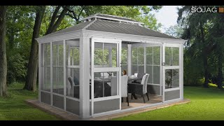 How to Install the Sojag Kuramo Solarium Sunroom English [upl. by Orella738]