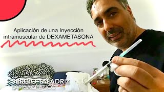 Aplicación de inyección intramuscular de DEXAMETASONA  Instituto TALADRIZ [upl. by Lynne]