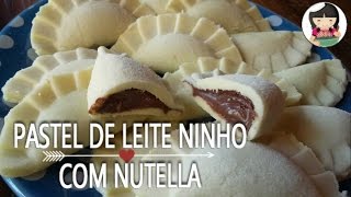 COMO FAZER PASTEL DE LEITE NINHO E NUTELLA  FÁCIL E RÁPIDO  Dika da Naka [upl. by Eenert333]