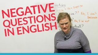 Learn Grammar Negative Questions in English [upl. by Joye]