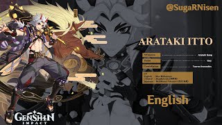 Arataki Itto Voice Lines  English  Genshin Impact [upl. by Ameehs]