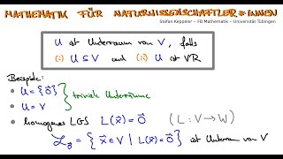 Unterräume 2  Beispiele [upl. by Ahsak]