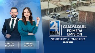 Noticiero de Guayaquil Primera Emisión 021224 [upl. by Jael434]