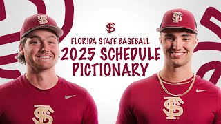 FSU Baseball Schedule Release  Pictionary Edition [upl. by Vogel702]