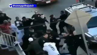 Video shows brawl confrontation with NJ police officers [upl. by Zarger348]