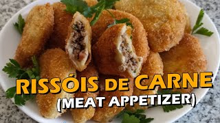 Rissóis de Carne  Meat Appetizer Portuguese Recipe [upl. by Idur911]